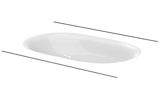 Vasque sous plan en acier titane vitrifié | BetteComodo A217 - BETTE