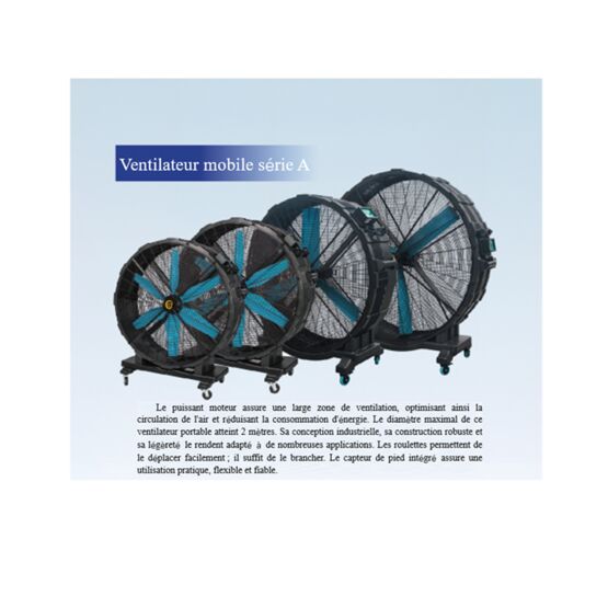 Ventilateur portable Série A | Ventilation mobile compacte pour usage professionnel