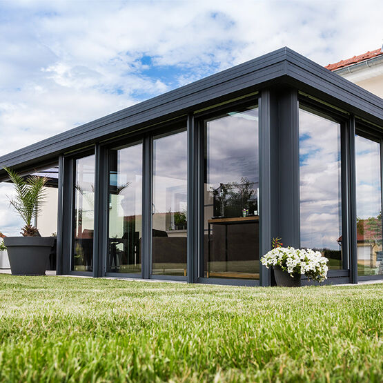 Véranda aluminium à toiture plate | WALLIS - Série 414TP