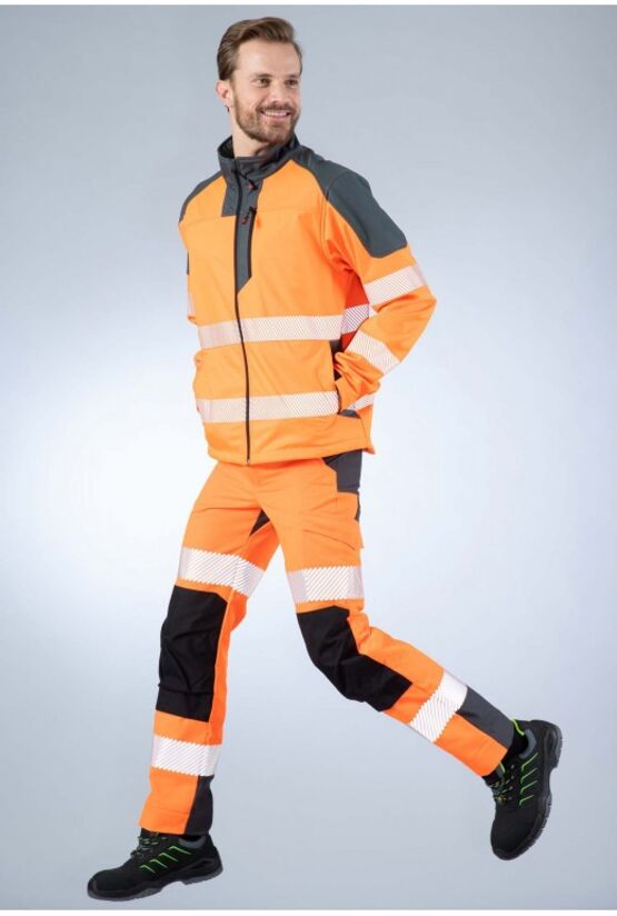 Veste softshell haute visibilité pour professionnels actifs en extérieur | 4-01-5-007 - produit présenté par SALMA STORE