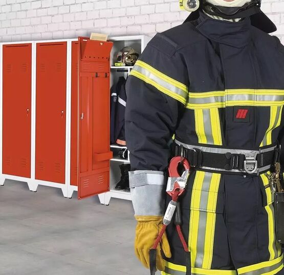 Vestiaire pompier en tôle électrozinguée | AKAZE PRODUCTION - AKAZE PRODUCTION