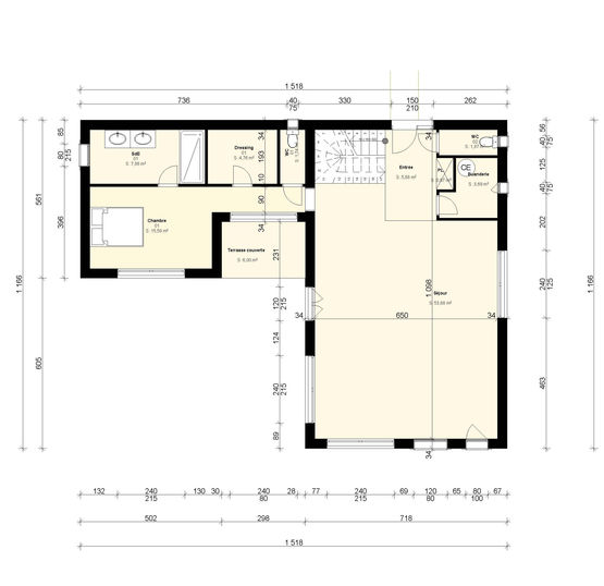  Villa moderne T4 135 m² avec suite parentale et toit terrasse | BATI-FABLAB - Logements préfabriqués