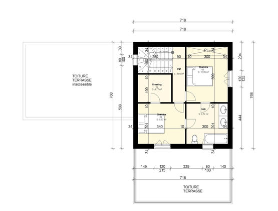 Villa moderne T4 135 m² avec suite parentale et toit terrasse | BATI-FABLAB - produit présenté par BATI-FABLAB 