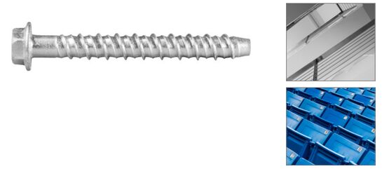  Vis zinguée à béton à tête hexagonale avec collerette | R-LX-HF-ZP - RAWLPLUG
