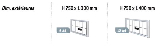  Vitrine intérieure coulissante pour couloirs étroits, halls d’entrée ou zones de circulation réduite | 2-05-1-008 - SALMA STORE