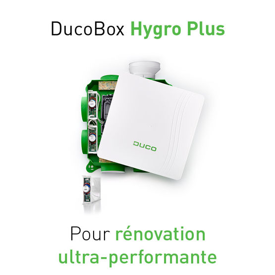 VMC simple flux hygroréglable pour la rénovation ultra-performante | DucoBox Hygro Plus