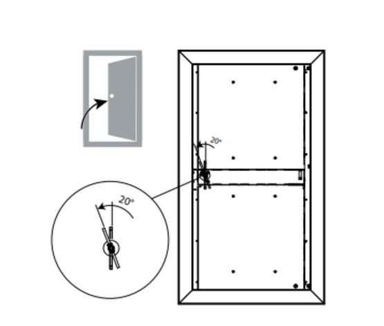  Volet à portillon à 1 vantail (1V) ou 2 vantaux (2V) et 1 vantail motorisé (1V-M), résistance au feu jusqu’à 120&#039; | AVANTAGE - Volets de désenfumage