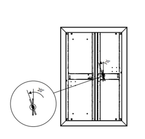 Volet à portillon à 1 vantail (1V) ou 2 vantaux (2V) et 1 vantail motorisé (1V-M), résistance au feu jusqu’à 120&#039; | AVANTAGE - produit présenté par OUEST ISOL & VENTIL