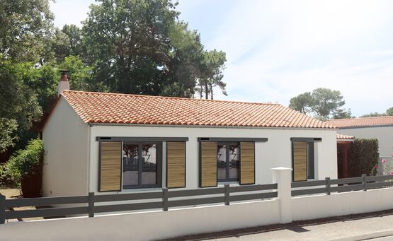  Volet coulissant solaire en alu &amp; bois avec motorisation solaire | ARTÉMIS  - SOTHOFERM