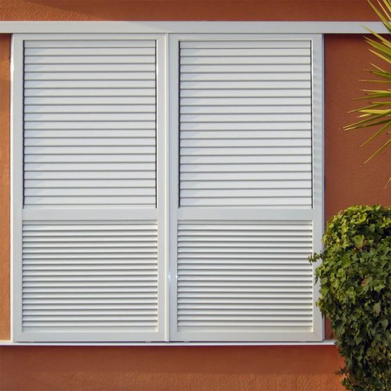  Volet coulissant sur mesure en aluminium double | VCOUL-ALU-PERS-2V - Volets coulissants