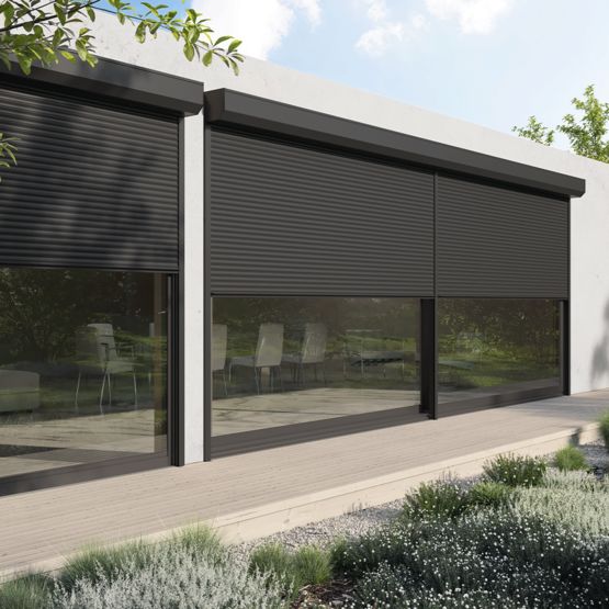 Volet roulants aluminium en applique avec caissons à montage frontal | heroal  - produit présenté par HEROAL
