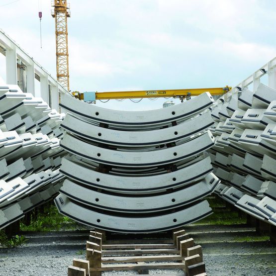 Voussoir en béton préfabriqué pour ouvrage souterrain en tunnel | Voussoir - CAPREMIB