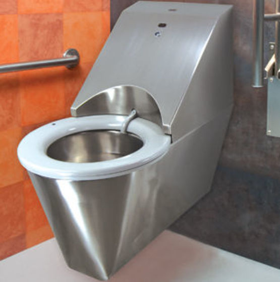 WC automatique hygiénique en inox pour PMR | Hygiseat inox PMR