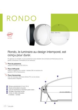 Hublots architecturaux LED pour espaces publics | Rondo