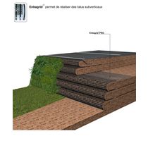 Géogrille monodirectionnelle murs en sol renforcé végétalisables | ENKAGRID PRO