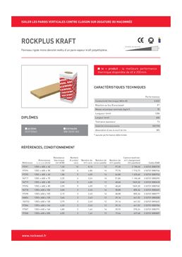 Panneau pour l'isolation des contre-cloisons sur ossature ou maçonnées | Rockplus kraft