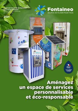 Fontaine d’eau plate en Inox 316L et matériaux recyclables pour extérieur | Emergence