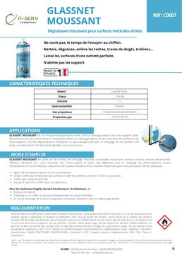 Dégraissant moussant pour surfaces verticales vitrées | GLASSNET MOUSSANT
