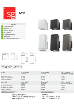 Eclairage LED extérieur à faisceau étroit pour murs et façades | ECHO