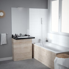 Solution Lavabo PMR avec cache-tuyau I Evolucio