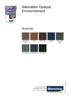 Saturateur opaque pour boiseries extérieures horizontales | Saturateur Opaque Environnement