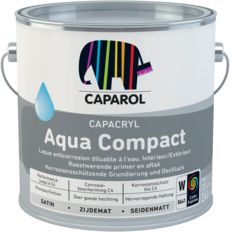 Peinture laque 2 en 1 anticorrosion pour métaux diluable à l'eau  | Capacryl Aqua Compact