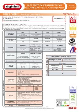 Bloc porte palier Ei30 avec huisserie anti feu, isolation acoustique et stabilité | LINE