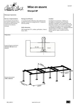 Système de structure support en aluminium pour équipement technique en toiture | Sherpal F
