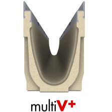 Caniveau avec section en V optimisée pour drainage grande vitesse | MULTIV 