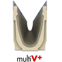 Caniveau avec section en V optimisée pour drainage grande vitesse | MULTIV 