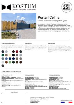 Portail battant ou coulissant à lames en aluminium | CELINA