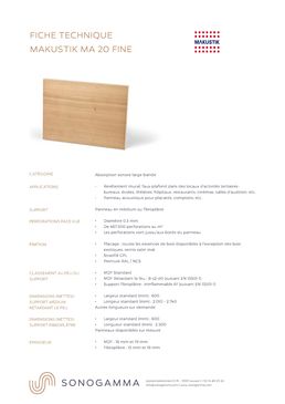 Panneaux aux perforations microfines pour absorption sonore | MAkustik Ma 20 Fine