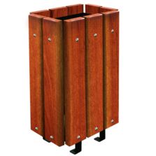 Corbeille de ville Bilbao en bois exotique