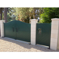 Portail aluminium battant et coulissant avec inserts décoratifs | Confidence