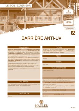 Imprégnation incolore antiUV pour bois extérieurs | Barrière antiUV