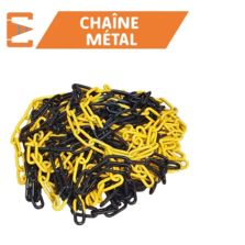 Chaîne métal de signalisation noire jaune | CM6NJ 