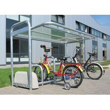 Abris vélos avec toiture en polycarbonate translucide | WHEELE THE KID