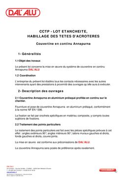 Couvertine aluminium en continu avec profilé sur mesure | ANNAPURNA