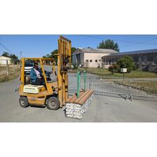 Banc gabion déplaçable avec assise bois | NATURA N200LEVP
