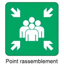 Panneau point de rassemblement 500 mm Classe 2