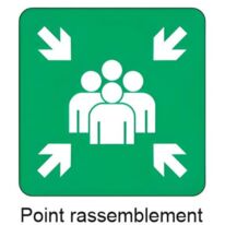 Panneau point de rassemblement 500 mm Classe 2