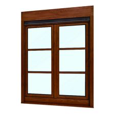 Fenêtre aspect bois imitant l'assemblage tenon-mortaise | PVC Homkia Bois