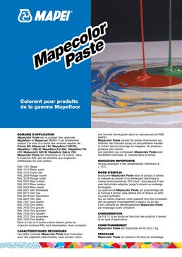 Colorant 19 teintes RAL pour peinture et revêtement de sol  | MAPECOLOR PASTE