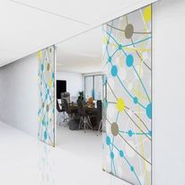 Système coulissant droit pour porte en verre | MAGLASS PINCE 80