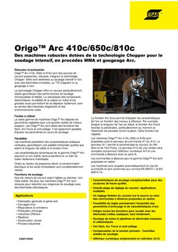 Groupe électrogène de soudage | ORIGO ARC 410c/650c/810c