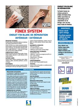 Enduit polyvalent de rebouchage, réparation et lissage | FINEX SYSTEM 