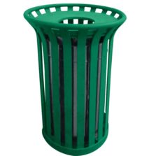 Poubelle de ville en fer plat Caracas 85 litres