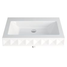 Vasque rectangulaire murale une rangée acier titane vitrifié garanti 30 ans | BetteLoft Ornament 