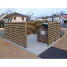 Cache conteneur en bois sur mesure de CDirect Pro | Réf : 011-CCSM