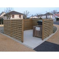 Cache conteneur en bois sur mesure de CDirect Pro | Réf : 011-CCSM